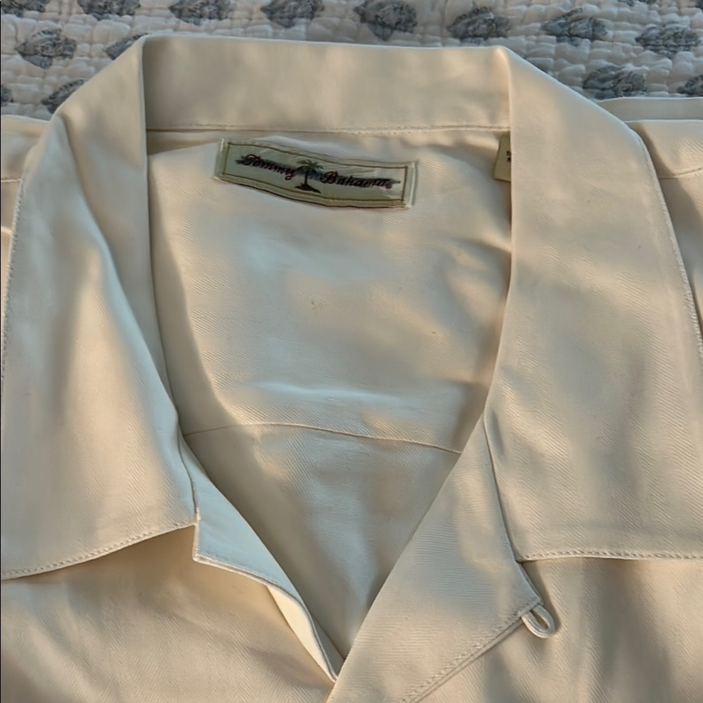 Tommy Bahama Ivory Collared Shirt